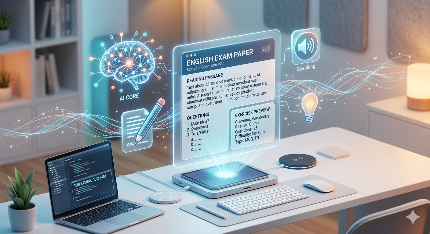 AI 教材製作工具完整指南:數分鐘創建練習、講義與聆聽教材 | ACEssment 2026